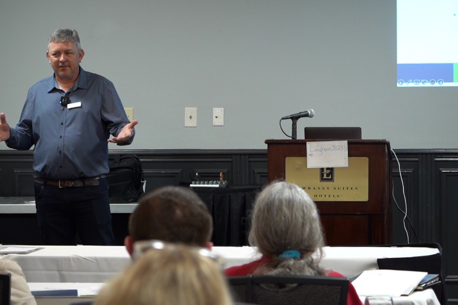 Speaker teaching a hands-on class